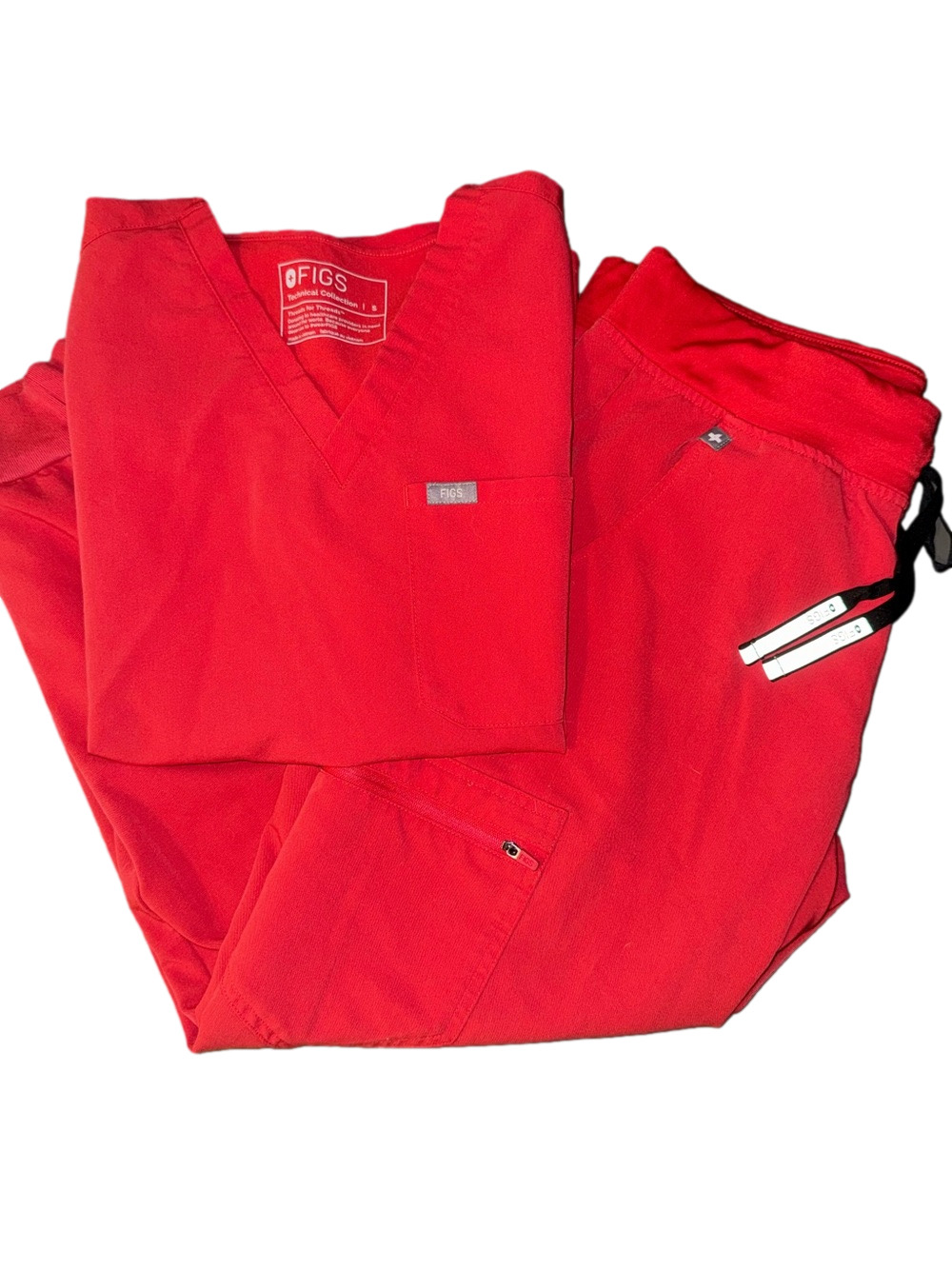 FIGS SET! Red w/ Black Drawstrings (special edition) in Good Preowned Condition
